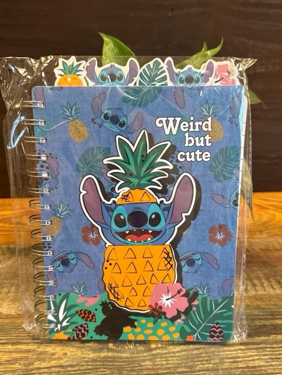 Disney Other - Disney Stitch Pineapple Blue Spiral Notebook - Weird But Cute